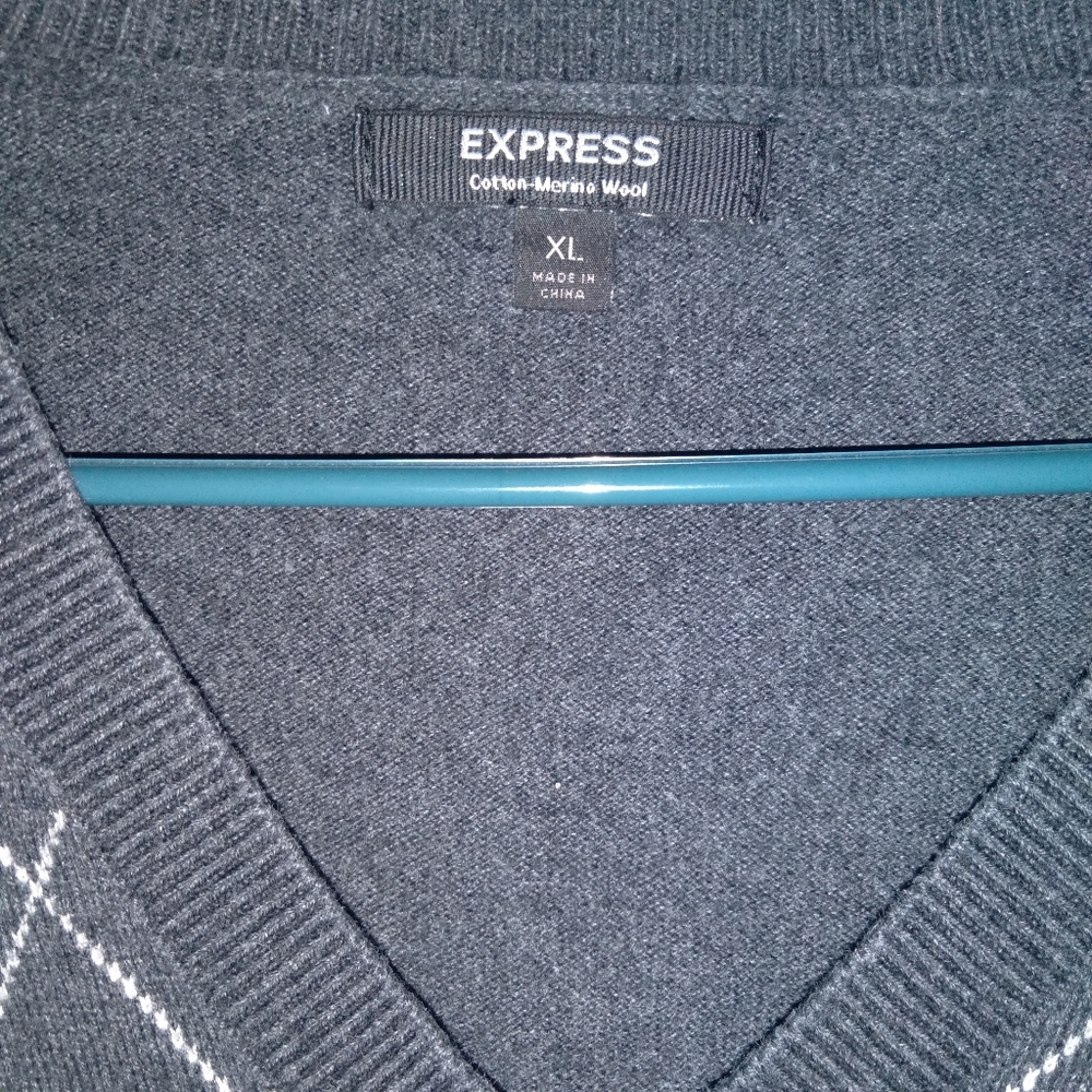 Express XL Argyle Sweater - Picture 3 of 5
